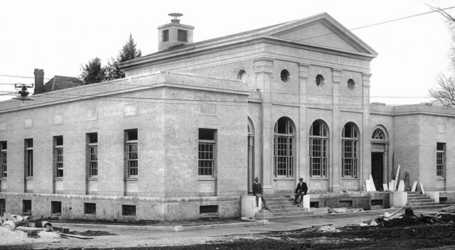Early construction of the orginal Wilkes County Federal Building